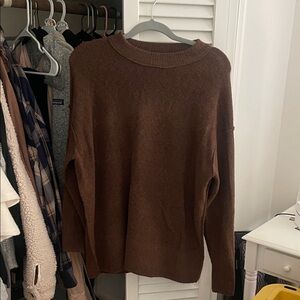 Aerie Women's Brown Crewneck Sweater